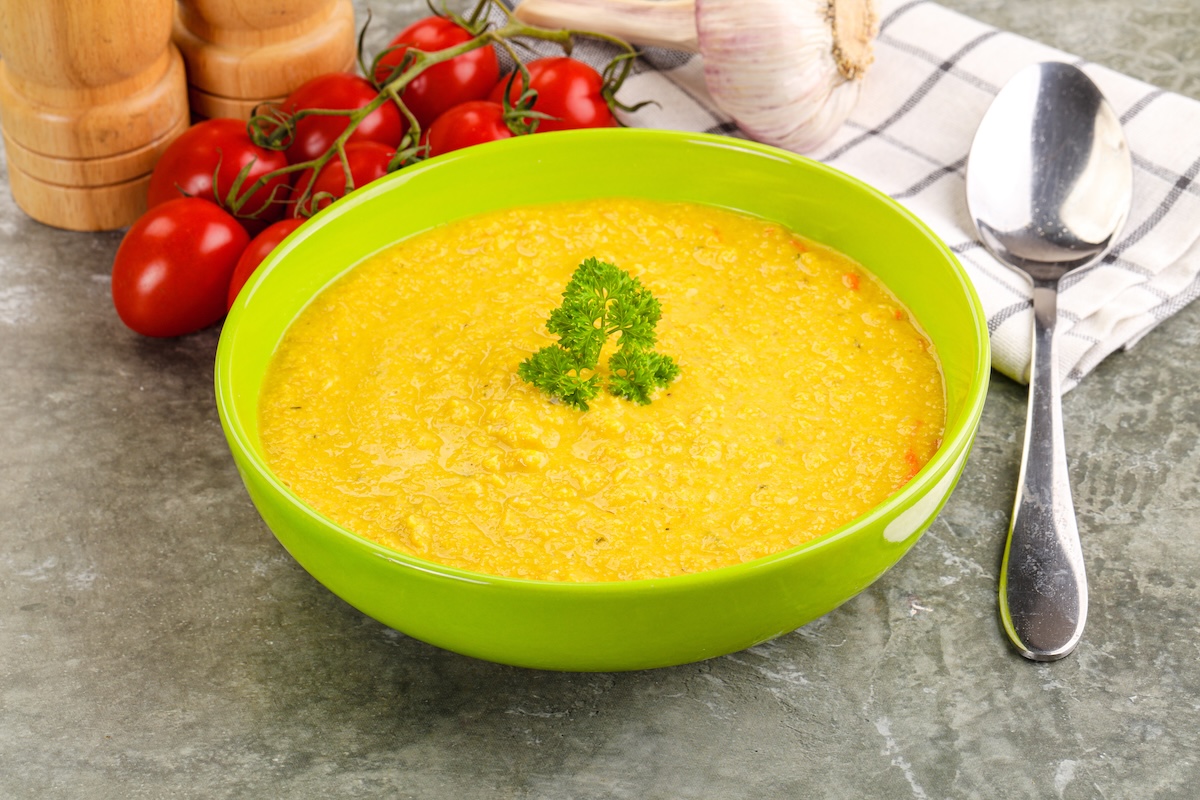 Maiscremesuppe mit Polenta