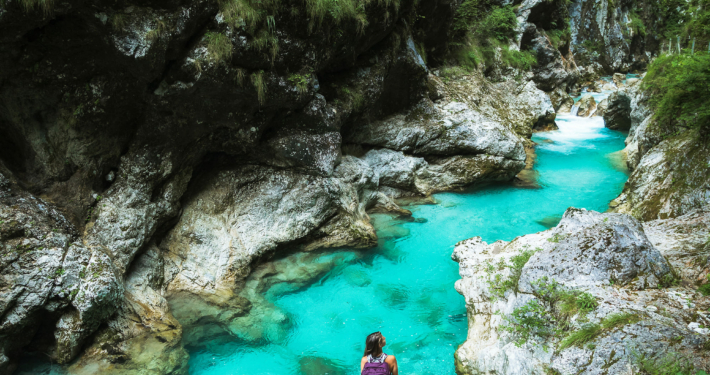 Die märchenhafte Schlucht bei Tolmin