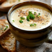 Ideal zur kalten Jahreszeit: Pikante Kärntnermilch-Suppe mit geröstetem Roggenbrot